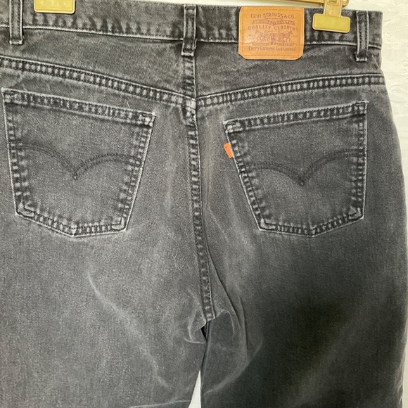 Levi’s Mens Vintage Orange Tab Black 100% Cotton Denim Jeans Relaxed Fit 34 x 30 - Picture 3 of 13